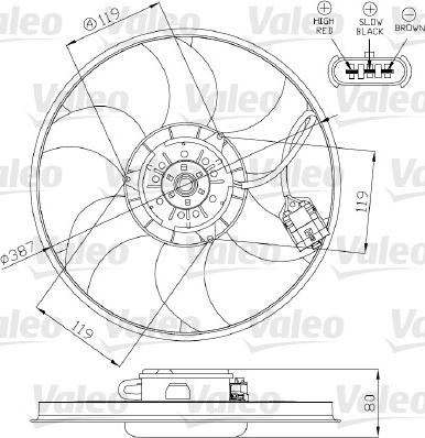 Valeo 696280 - Fan, radiator autospares.lv