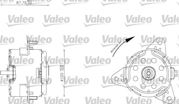 Valeo 698343 - Electric Motor, radiator fan autospares.lv