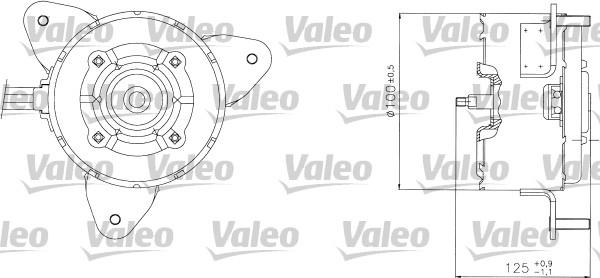 Valeo 698304 - Electric Motor, radiator fan autospares.lv