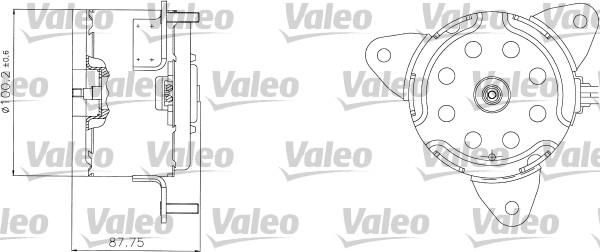 Valeo 698312 - Electric Motor, radiator fan autospares.lv