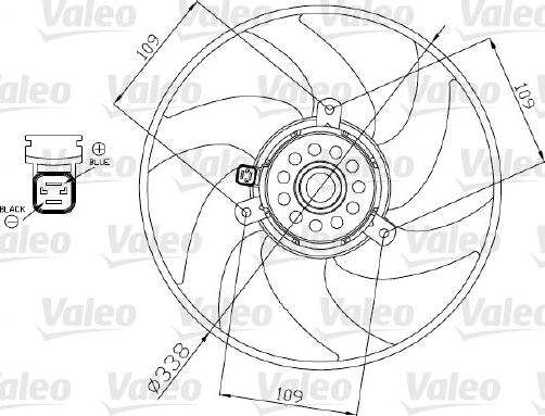 Valeo 698375 - Fan, radiator autospares.lv