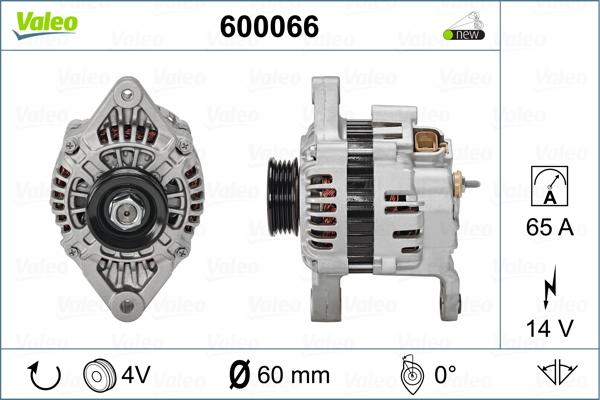 Valeo 600066 - Alternator autospares.lv