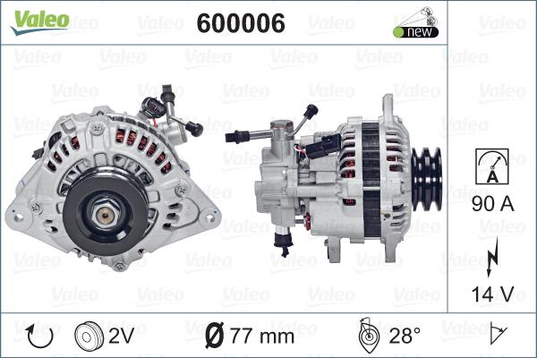 Valeo 600006 - Alternator autospares.lv