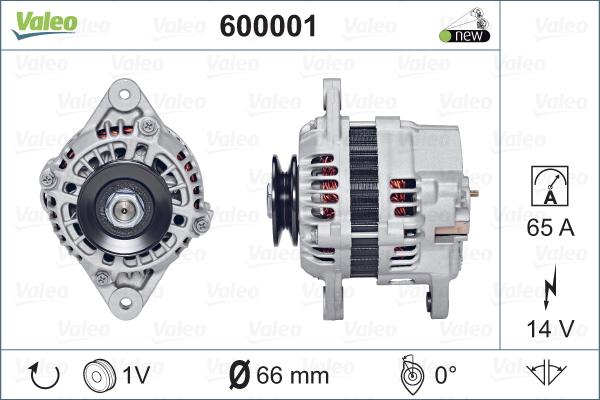 Valeo 600001 - Alternator autospares.lv