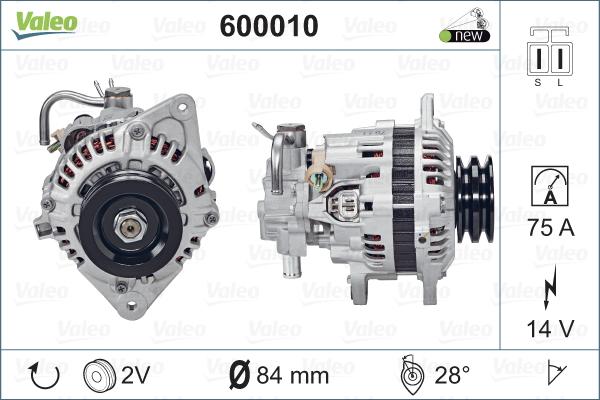 Valeo 600010 - Alternator autospares.lv