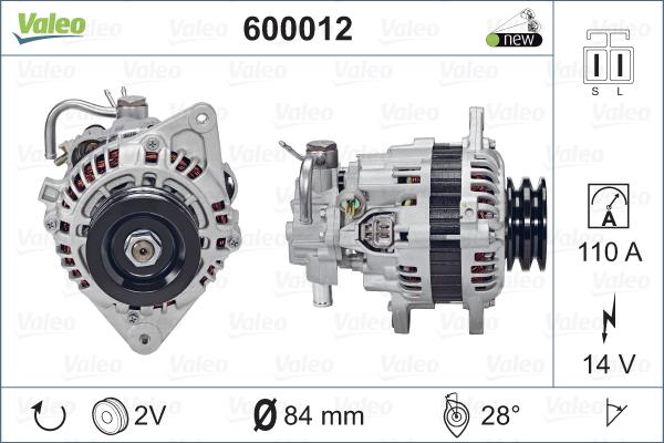 Valeo 600012 - Alternator autospares.lv