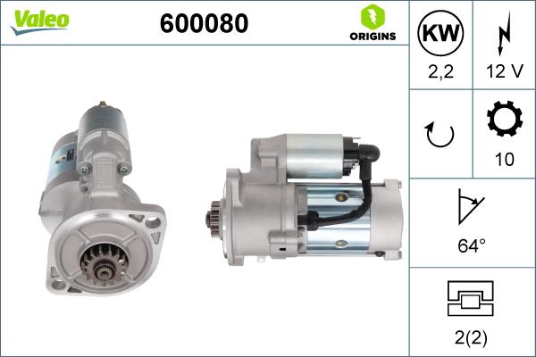 Valeo 600080 - Starter autospares.lv