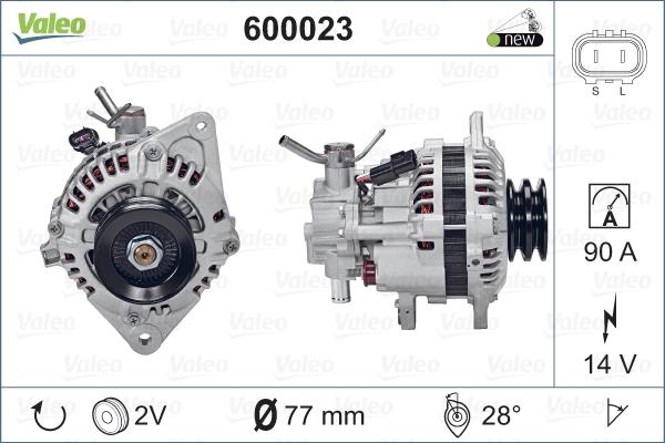 Valeo 600023 - Alternator autospares.lv