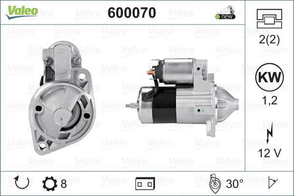 Valeo 600070 - Starter autospares.lv