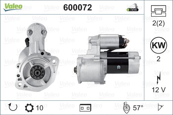 Valeo 600072 - Starter autospares.lv