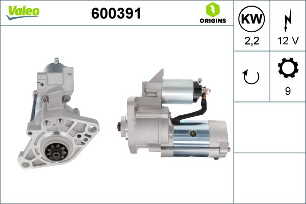 Valeo 600391 - Starter autospares.lv