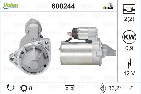 Valeo 600244 - Starter autospares.lv