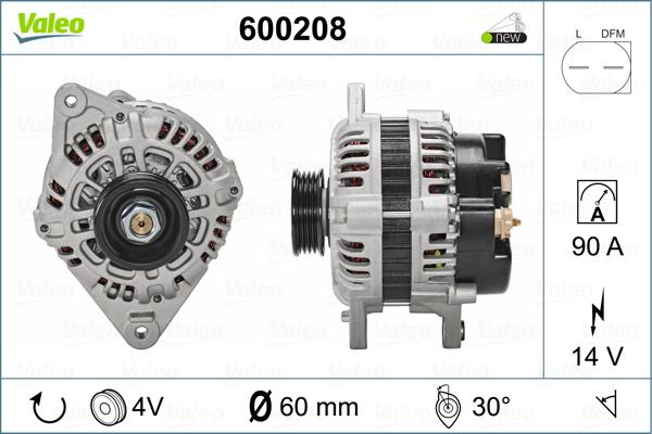 Valeo 600208 - Alternator autospares.lv