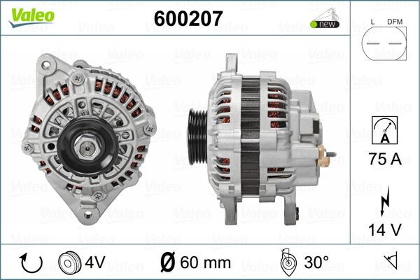 Valeo 600207 - Alternator autospares.lv