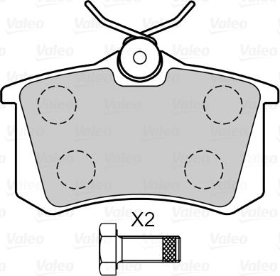 Valeo 601428 - Brake Pad Set, disc brake autospares.lv