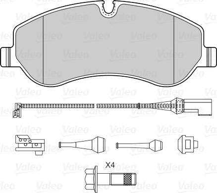 Valeo 601559 - Brake Pad Set, disc brake autospares.lv