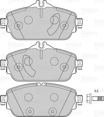 Valeo 601504 - Brake Pad Set, disc brake autospares.lv