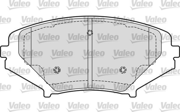 Valeo 601651 - Brake Pad Set, disc brake autospares.lv