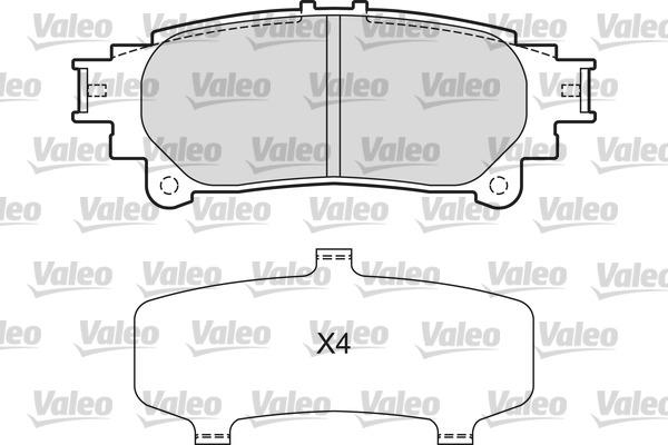 Valeo 601658 - Brake Pad Set, disc brake autospares.lv