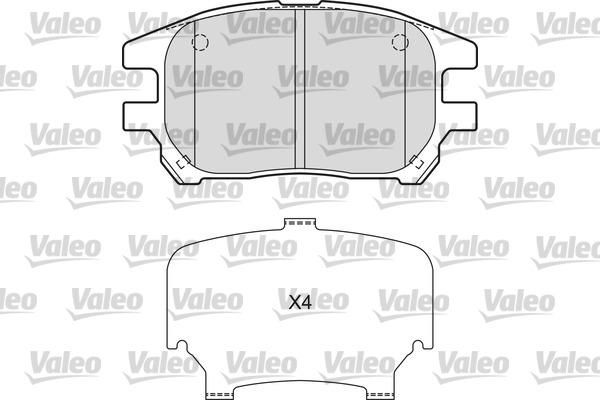 Valeo 601664 - Brake Pad Set, disc brake autospares.lv