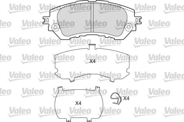 Valeo 601668 - Brake Pad Set, disc brake autospares.lv