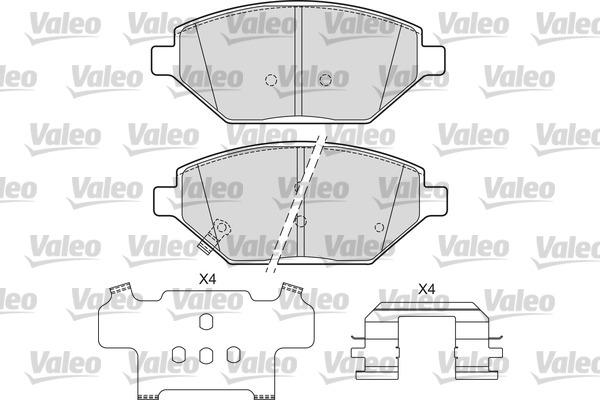 Valeo 601686 - Brake Pad Set, disc brake autospares.lv