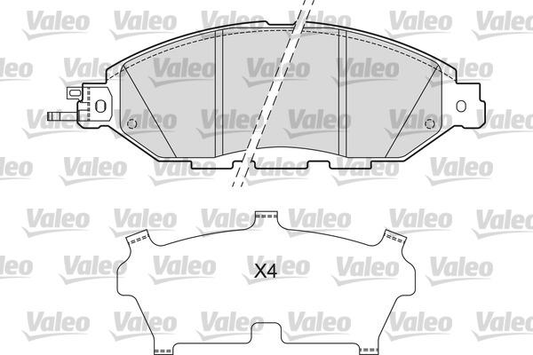 Valeo 601675 - Brake Pad Set, disc brake autospares.lv