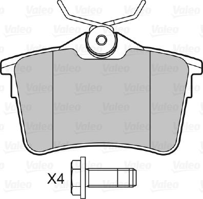 Valeo 601042 - Brake Pad Set, disc brake autospares.lv