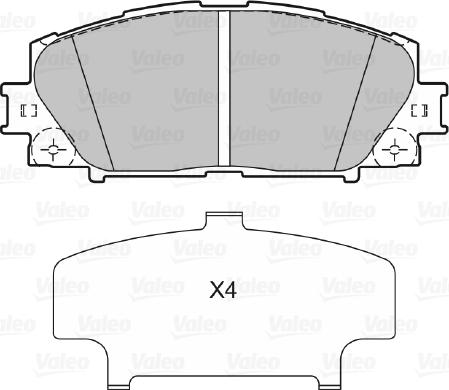 Valeo 601054 - Brake Pad Set, disc brake autospares.lv