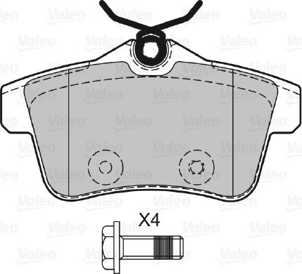 Valeo 601061 - Brake Pad Set, disc brake autospares.lv