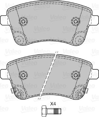 Valeo 601141 - Brake Pad Set, disc brake autospares.lv