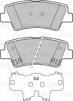 Valeo 601139 - Brake Pad Set, disc brake autospares.lv