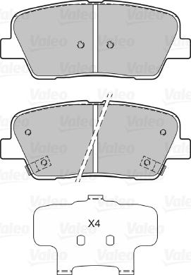 Valeo 601134 - Brake Pad Set, disc brake autospares.lv