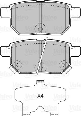 Valeo 601132 - Brake Pad Set, disc brake autospares.lv