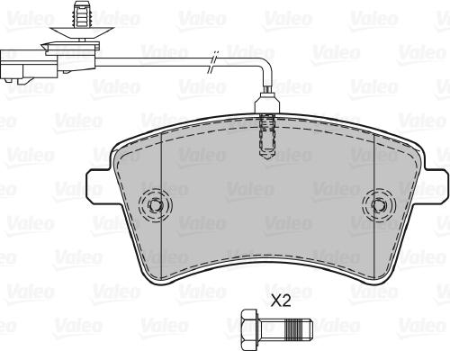 Valeo 601354 - Brake Pad Set, disc brake autospares.lv