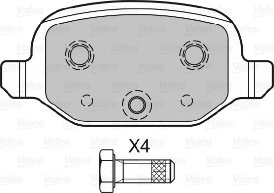 Valeo 601303 - Brake Pad Set, disc brake autospares.lv