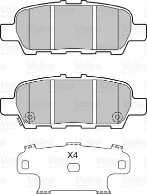 Valeo 601331 - Brake Pad Set, disc brake autospares.lv