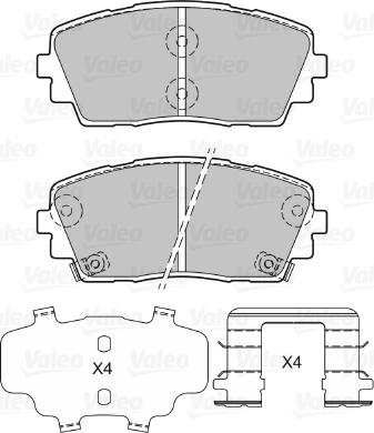 Valeo 601299 - Brake Pad Set, disc brake autospares.lv