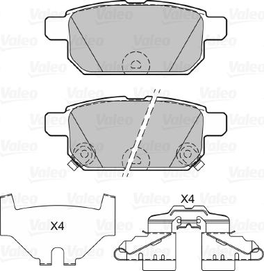 Valeo 601285 - Brake Pad Set, disc brake autospares.lv