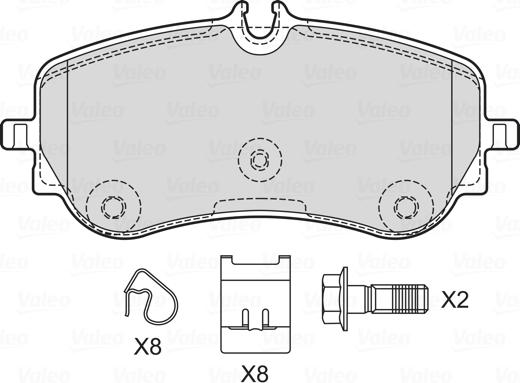 Valeo 601741 - Brake Pad Set, disc brake autospares.lv