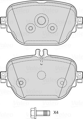 Valeo 601767 - Brake Pad Set, disc brake autospares.lv