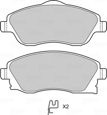 Valeo 601704 - Brake Pad Set, disc brake autospares.lv