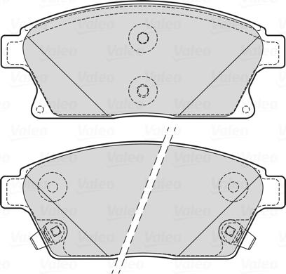 Valeo 601705 - Brake Pad Set, disc brake autospares.lv