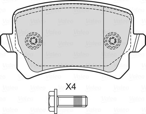 Valeo 601700 - Brake Pad Set, disc brake autospares.lv