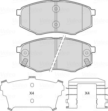 Valeo 601715 - Brake Pad Set, disc brake autospares.lv