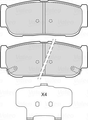 Valeo 601724 - Brake Pad Set, disc brake autospares.lv