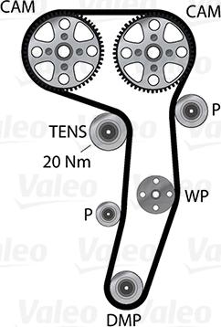 Valeo 614564 - Water Pump & Timing Belt Set autospares.lv