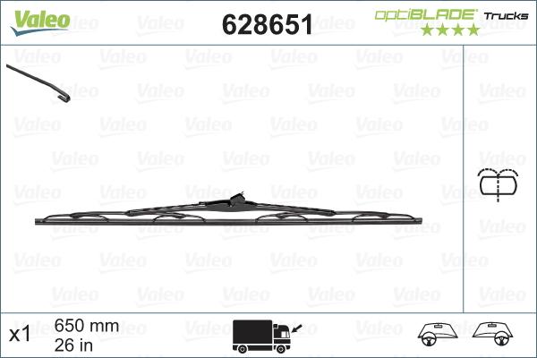 Valeo 628651 - Wiper Blade autospares.lv