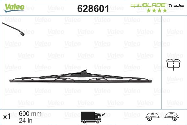 Valeo 628601 - Wiper Blade autospares.lv