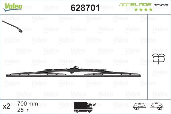 Valeo 628701 - Wiper Blade autospares.lv